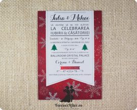 Invitatie de nunta Christmas Love