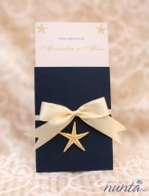 Invitatie de nunta Del Mar bleumarin