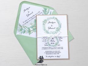 Invitatie de nunta Greenery