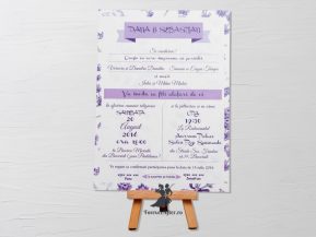 Invitatie de nunta Lavender Sky