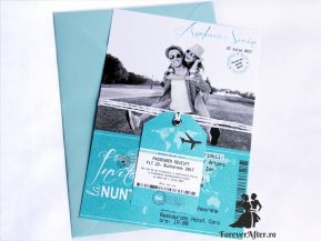 Invitatie de nunta Love to Travel