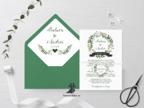 Invitatie de nunta Simple Greenery