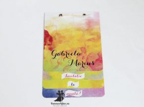 Invitatie de nunta tip carte Watercolor