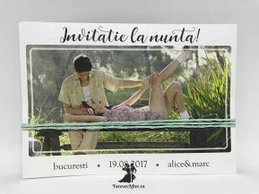 Invitatie de nunta Wedding Postcard