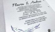 Invitatie cu coronita de  lavanda