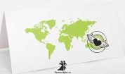 Invitatie de nunta bilet de avion Around The World