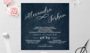 Invitatie de nunta Blue Ink
