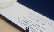 Invitatie de nunta Blue Script