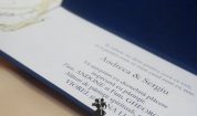 Invitatie de nunta Blue Script