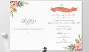 Invitatie de nunta Lovely Flowers