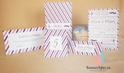 Invitatie de nunta Par avion