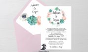 Invitatie de nunta tip card Chic Flowers