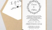 Invitatie de nunta tip card Rustic Elegance
