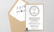 Invitatie de nunta tip card Rustic Elegance