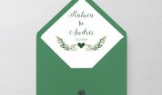 Invitatie de nunta tip card Simple Greenery