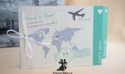 Invitatie de nunta tip carte Travel