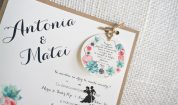 Invitatie de nunta vintage Flowers Bloom