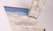 Invitatie in sticla cu stelute de mare