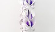 Lumanare nunta lila 100 cm sculptata la ambele capete