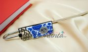 Marturie de nunta semn de carte din metal cu ornament