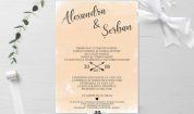 Invitatie de nunta Pastel Watercolor