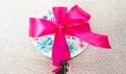 Set 2 suporti pentru pahare din sticla rotunzi Flowers Bloom